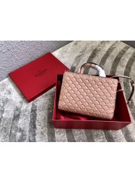 AAA VALENTINO Candystud quilted leather tote 0061 light pink JH09864xn59