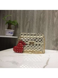 AAA VALENTINO Rockstud quilted leather bag 0027 gold JH09786SV29