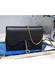 AAAAA Knockoff Dior SADDLE DIOR OBLIQUE wallet S5614 black JH07148qN39