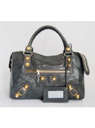 Balenciaga Giant City Gold Studs Bag Silver Grey 084332B JH09502iO55