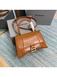 Balenciaga HOURGLASS SMALL TOP HANDLE BAG B108895-1 brown JH09416Fs54