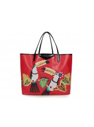 Best Quality 2013 Givenchy Antigona Shopping Bag Printed birds G015 red JH09100gQ55
