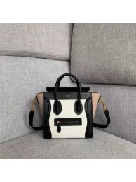 CELINE NANO LUGGAGE BAG IN LAMINATED LAMBSKIN 189243-6 JH05937fk36