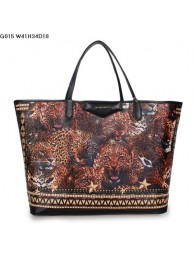 Copy 2013 Givenchy Antigona Shopping Bag Printed Leopard G015 black JH09104KD82