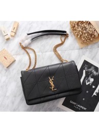 Copy SAINT LAURENT Jamie monogram leather shoulder bag 2833 black JH08035RZ88