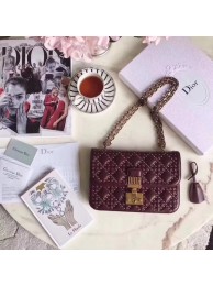 Dior CANNAGE Original sheepskin Leather Shoulder Bag 5818 wine JH07620Qc12