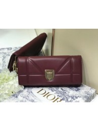 DIOR CLUTCH gold-tone metal C1040A Bordeaux JH07104uo30
