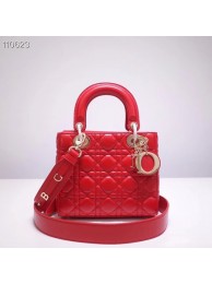 Dior lucky badges Original sheepskin Tote Bag A88035 red JH07230ki86