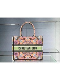 DIOR SMALL DIOR BOOK TOTE Multicolor Tie & Dior Embroidery C1296 JH06843uB47