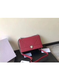 DIORAMA FLAP BAG IN RED GRAINED CALFSKIN WITH LARGE CANNAGE DESIGN M0422 JH07584zm75