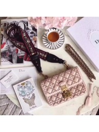 Fake 1:1 Dior CANNAGE Original sheepskin Leather Shoulder Bag 5818 pink JH07623qF80