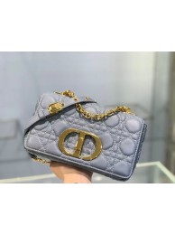 Fake Dior SMALL DIOR CARO BAG Soft Cannage Calfskin M9241 skyblue JH06801zK58