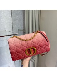 Fake LARGE DIOR CARO BAG Indigo pink Gradient Cannage Lambskin M9243U JH06706HB93