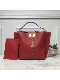 Fake VALENTINO Origianl Leather Bag V0008 Red JH09683DK43