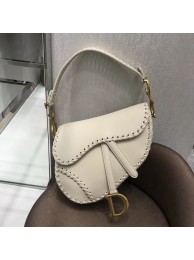 Fashion Dior MINI SADDLE BAG IN BLACK CALFSKIN M0447 white JH07101JD28