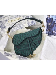 Fashion Imitation Dior SADDLE DENIM CANVAS BAG M928 green JH07082dK58