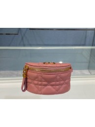 First-class Quality DETACHABLE DIOR CARO HALF-MOON COIN PURSE S5033U PINK JH06712JF90