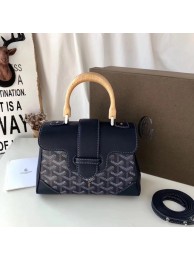 Goyard Calfskin Leather Mini Tote Bag 9955 dark blue JH06662yn71