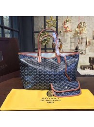 Goyard Y Doodling Calfskin Leather Tote Bag 36987 dark blue JH06680TV86