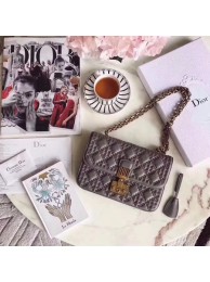 Imitation 1:1 Dior CANNAGE Original sheepskin Leather Shoulder Bag 5818 grey JH07621qd57