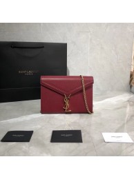 Replica CASSANDRA MONOGRAM CLASP BAG IN GRAIN DE POUDRE EMBOSSED LEATHER Y582334 Red JH07817WR79