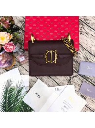 Replica Dior DIORDIRECTION FLAP BAG IN BURGUNDY LAMBSKIN M6810 JH07591yi85