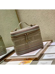 Replica DIORTRAVEL VANITY CASE Multicolor Striped Embroidery C9012 JH06695Hw86