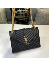 Replica SAINT LAURENT Medium satchel 487206 black JH07899TN94