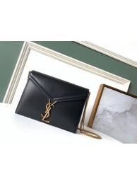 SAINT LAURENT Cassandra leather shoulder bag 532750 black JH07874ym68