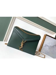 SAINT LAURENT Cassandra leather shoulder bag 532750 Dark Green JH07871Dd98