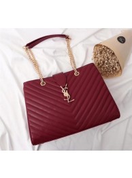 SAINT LAURENT Loulou Monogram extra-large quilted leather shoulder bag 26587 red JH08033ix60