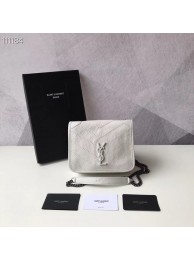 SAINT LAURENT Niki Mini leather shoulder bag 03743 white JH07864cm95