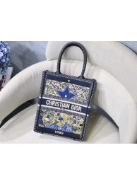 SUN VERTICAL DIOR BOOK TOTE TAROT EMBROIDERED CANVAS BAG M1272Z-2 JH07115rj41