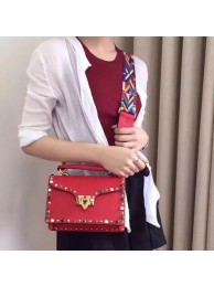 Valentino Calf leather Tote Bag 00371 red JH09888fN93