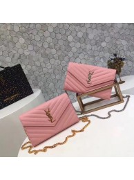 Yves Saint Laurent WOC Caviar leather Shoulder Bag 1003 pink JH08284uo30
